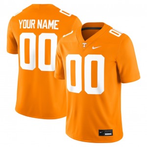 #00 Custom UT Vols Tennessee Orange Men Jersey High School College Football 597869-836