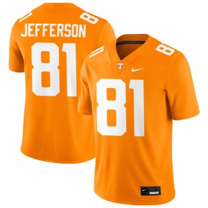 #81 Amari Jefferson UT Tennessee Orange Men Jerseys Alumni College Football 447486-859