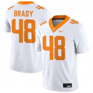#48 Bennett Brady Tenn White Men's Jerseys Game College Football 688947-629