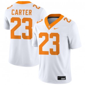 #23 Boo Carter Tennessee White Men Jerseys University College Football 656172-469