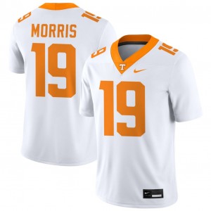 #19 Daune Morris Vols White Men Jersey NCAA College Football 128881-378