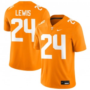 #24 Dylan Lewis Tennessee Volunteers Tennessee Orange Men's Jersey Replica College Football 354282-594