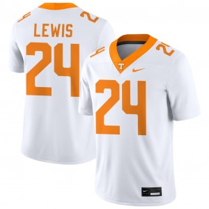 #24 Dylan Lewis TN Volunteers White Men's Jersey Game College Football 382214-461