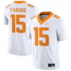 #15 Edrees Farooq Vols White Men's Jerseys Stitched College Football 344538-204