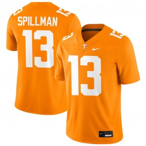 #13 Edwin Spillman TN Vols Tennessee Orange Men's Jerseys High School College Football 318048-486