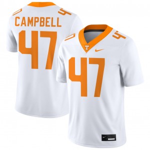 #47 Isaiah Campbell Tenn White Mens Jersey Limited College Football 811239-370