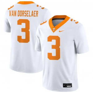 #3 Jack Van Dorselaer Tenn White Mens Jerseys Official College Football 793182-962
