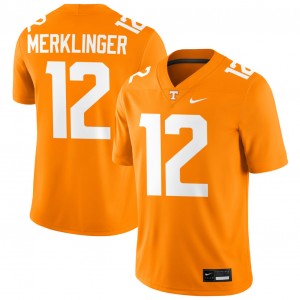 #12 Jake Merklinger UT Tennessee Orange Men's Jersey 2025-26 College Football 906342-884