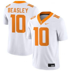#10 Kaleb Beasley Tenn Vols White Men Jerseys Limited College Football 484211-287