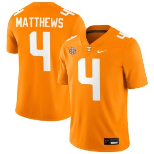 #4 Mike Matthews TN Vols Tennessee Orange Mens Jersey Limited College Football 472448-393