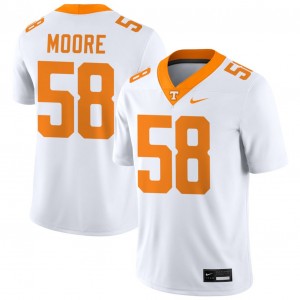#58 Nic Moore Tennessee White Mens Jerseys University College Football 198639-442