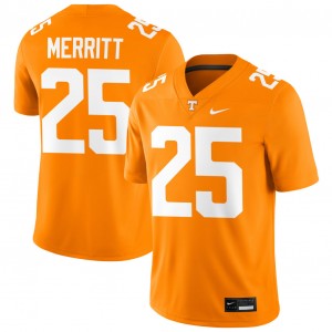 #25 Timothy Merritt TN Vols Tennessee Orange Men's Jerseys Game College Football 101672-584