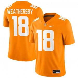 #18 Tyree Weathersby TN Vols Tennessee Orange Mens Jerseys Embroidery College Football 404580-230