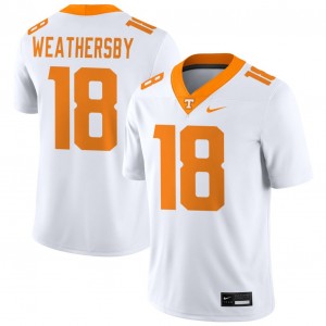 #18 Tyree Weathersby UT White Men Jerseys Limited College Football 974400-444