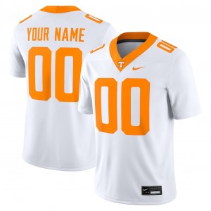 #00 Custom University Of Tennessee White Men Jerseys Game College Football 127771-395