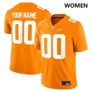 #00 Custom University Of Tennessee Tennessee Orange Women's Jerseys Limited College Football 883754-177