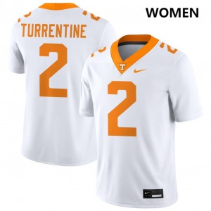 #2 Andre Turrentine University Of Tennessee White Women Jersey University College Football 707879-387