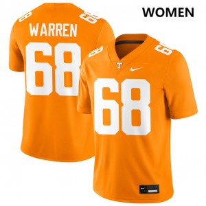 #68 Bennett Warren Vols Tennessee Orange Women Jerseys Stitched College Football 178840-262