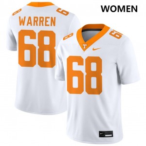 #68 Bennett Warren Tennessee White Womens Jerseys Limited College Football 531808-526
