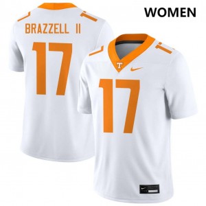 #17 Chris Brazzell II The Volunteer State White Womens Jerseys NCAA College Football 126917-376