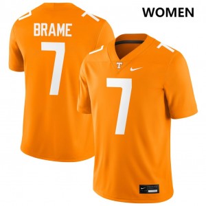 #7 DaSaahn Brame TN Vols Tennessee Orange Womens Jersey University College Football 275045-605
