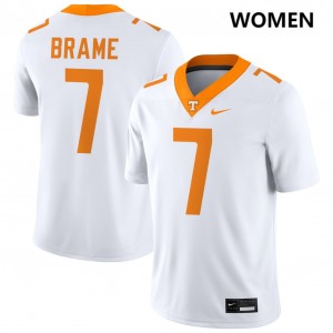 #7 DaSaahn Brame University Of Tennessee White Womens Jersey High School College Football 293883-571
