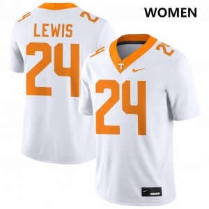 #24 Dylan Lewis Tenn Vols White Womens Jersey Player College Football 924130-163