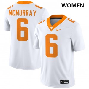 #6 Jalen McMurray UT White Women Jerseys Limited College Football 854503-217