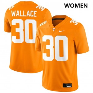 #30 Jamal Wallace Tennessee Vols Tennessee Orange Women's Jersey University College Football 825686-179