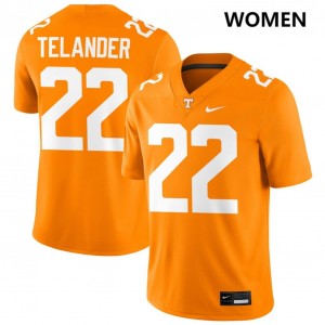 #22 Jeremiah Telander Tenn Vols Tennessee Orange Women Jerseys Official College Football 471587-892
