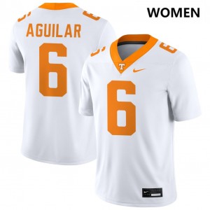 #6 Joey Aguilar TN Volunteers White Women's Jersey 2025-26 College Football 315146-987
