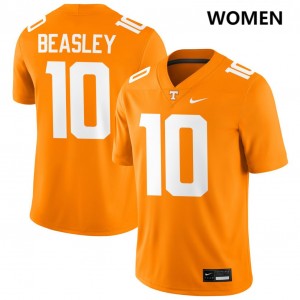 #10 Kaleb Beasley Tennessee Vols Tennessee Orange Women Jerseys Player College Football 167044-480