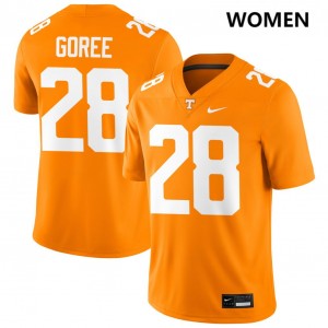 #28 Marcus Goree Jr. UT Vols Tennessee Orange Women Jersey University College Football 109209-118