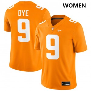 #9 Mariyon Dye TN Volunteers Tennessee Orange Women Jerseys Embroidery College Football 199100-977