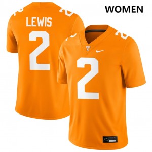 #2 Peyton Lewis TN Volunteers Tennessee Orange Women's Jerseys Limited College Football 192095-480