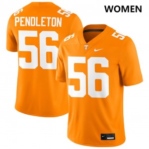 #56 Sam Pendleton TN Volunteers Tennessee Orange Women's Jerseys Player College Football 981352-714