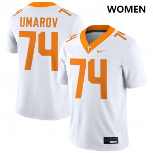 #74 Shamurad Umarov UT Vols White Women Jersey 2025-26 College Football 954109-352