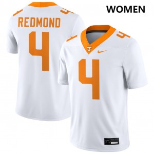 #4 Ty Redmond Vols White Womens Jersey 2025 College Football 549086-823
