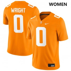#0 William Wright TN Volunteers Tennessee Orange Womens Jerseys NCAA College Football 998610-281