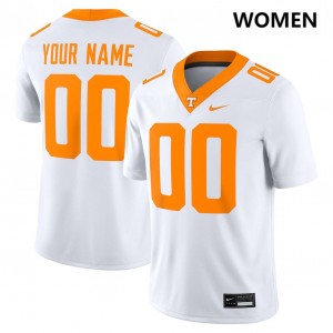 #00 Custom Tenn White Women Jerseys 2025 College Football 897712-839