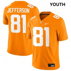 #81 Amari Jefferson UTK Tennessee Orange Youth Jerseys 2025-26 College Football 780622-210