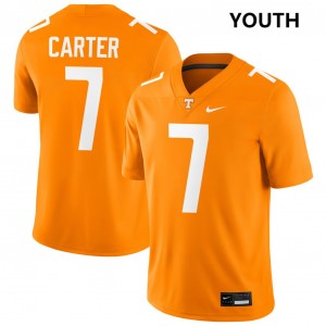 #7 Arion Carter UT Vols Tennessee Orange Youth Jerseys NCAA College Football 779135-835