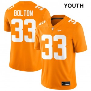 #33 Ben Bolton Tenn Vols Tennessee Orange Youth Jerseys Player College Football 614162-968