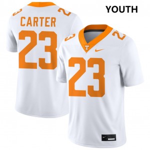 #23 Boo Carter University Of Tennessee White Youth Jerseys Player College Football 890742-390