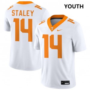 #14 Braylon Staley UTK White Youth Jersey University College Football 510953-632