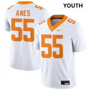 #55 Brenden Anes Tenn White Youth Jerseys High School College Football 945289-358