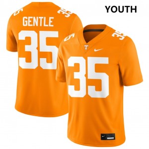#35 Carson Gentle UT Volunteers Tennessee Orange Youth Jersey 2025 College Football 194877-645