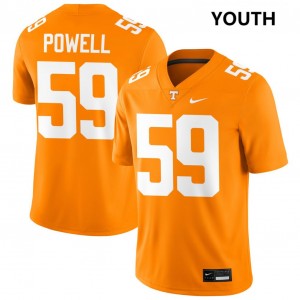 #59 Charlie Powell III Tennessee Tennessee Orange Youth Jersey Embroidery College Football 272901-880