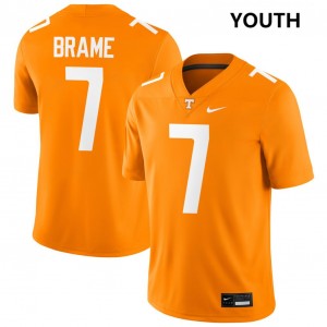 #7 DaSaahn Brame TN Volunteers Tennessee Orange Youth Jerseys Embroidery College Football 851044-956