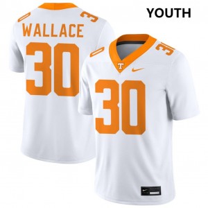 #30 Jamal Wallace UTK White Youth Jersey Official College Football 747944-813